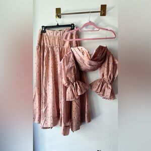 L’Atiste by Amy, Blush Pink Polka Dot Two-Piece Set, Size M | 0316